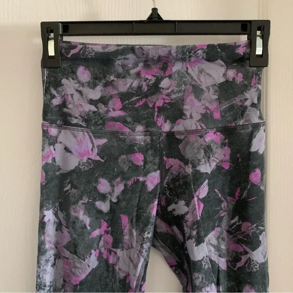 Women’s 4 Lululemon Align Pant II 25" Floral Illusion Ice Grey Multi Nulu - Picture 6 of 8